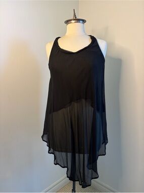 TRINITY Black Silk Sleeveless 100% SILK Blouse SIZE 10